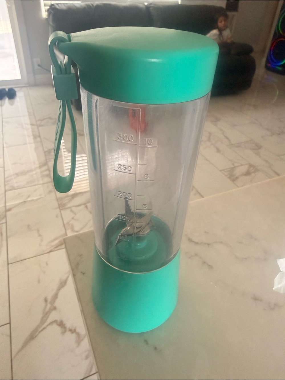Teal Personal Blender Bottle with Carry Strap - Home Accents